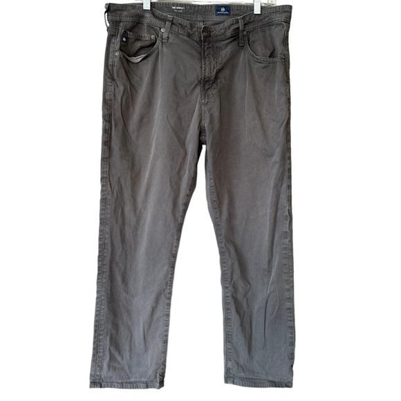 Ag Adriano Goldschmied Gray The Everett Slim Straight Jeans Mens 36 X 32